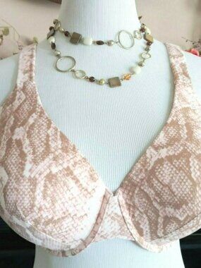 Ambrielle Full Figure T-Shirt Bra 42D Pink Tan Everyday Full Coverage Underwire